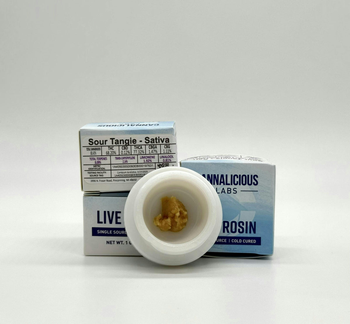 Cannalicious Labs Sour Tangie Live Rosin 1g