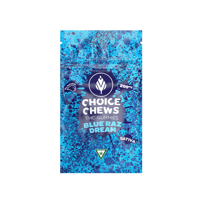 Choice Chews Blue Raz Dream Gummies 200mg