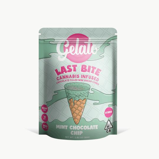 Gelato Mint Chip Chocolate Mini Cones 100mg 10ct