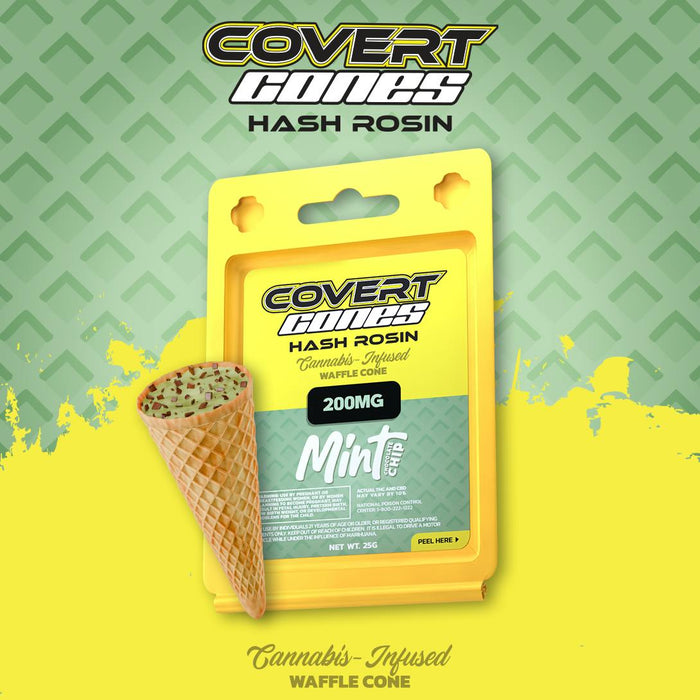 Mint Chocolate Chip I 200mg Hash Rosin Cone I Covert Cups