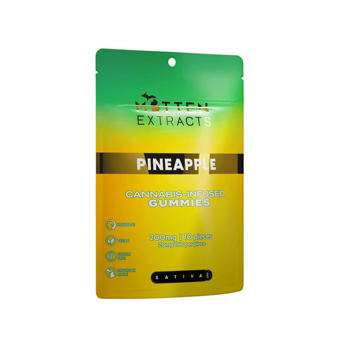 Pineapple Gummies | 200mg | 10ct | 20mg/each