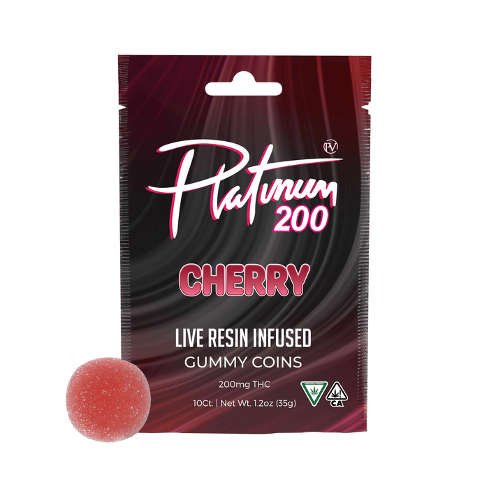 Platinum - Live Resin Gummy Coins Cherry 200mg