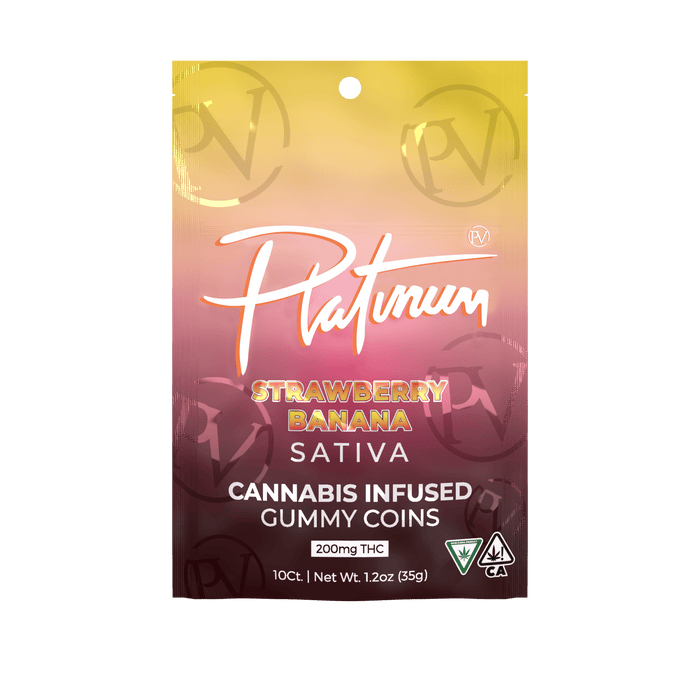 Platinum Vape 200mg Gummies - Strawberry Banana (Sativa)