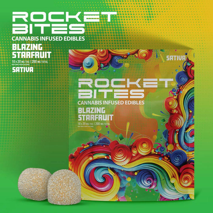 Rocket Blazing Starfruit Gummies 200mg