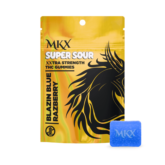 Super Sour Blazin Blue Razz Gummies | 200mg | 10ct | 20mg/ea