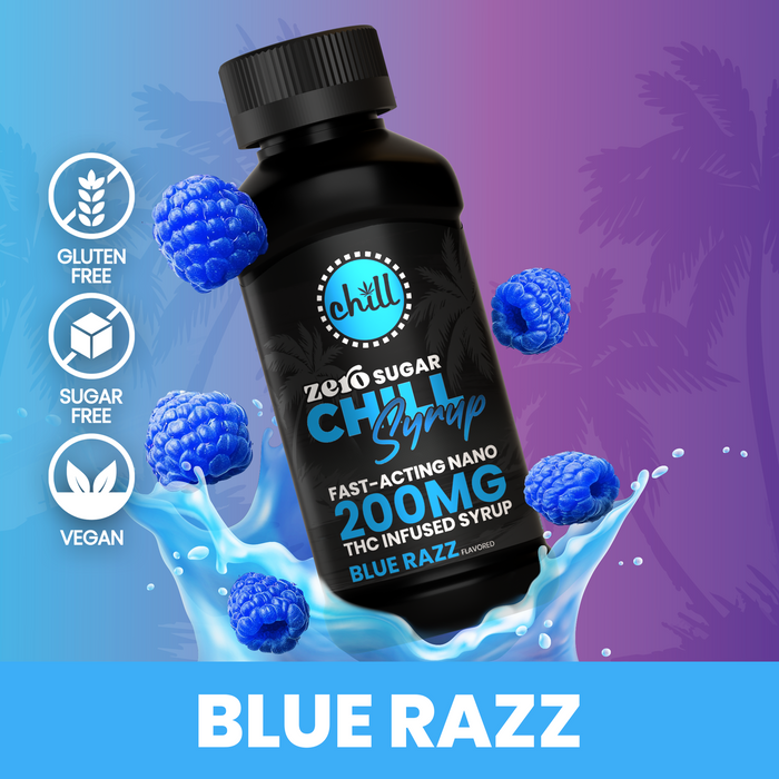 ZERO Sugar Blue Razz Syrup Tincture | 200mg THC | MI